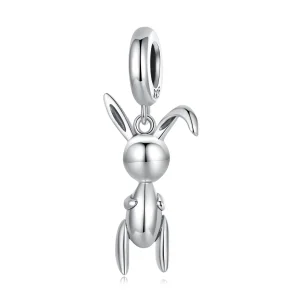 (image for) Pandora Style Balloon Bunny Dangle - BSC692