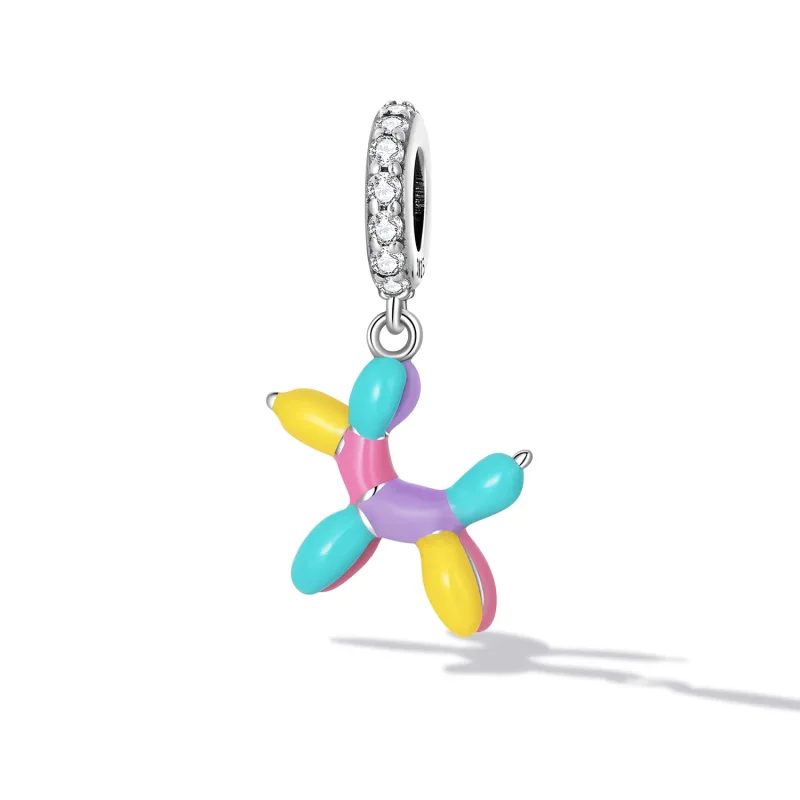(image for) Pandora Style Balloon Puppy Dangle - SCC2217 - View 2