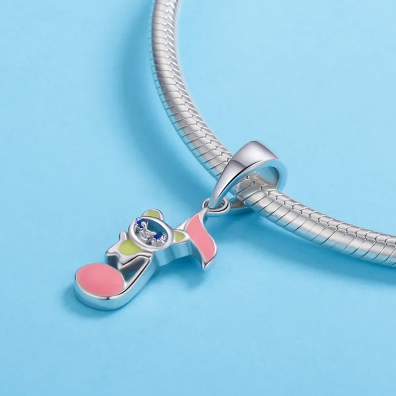 (image for) Pandora Style Bear Melody Dangle - BSC021 - View 3