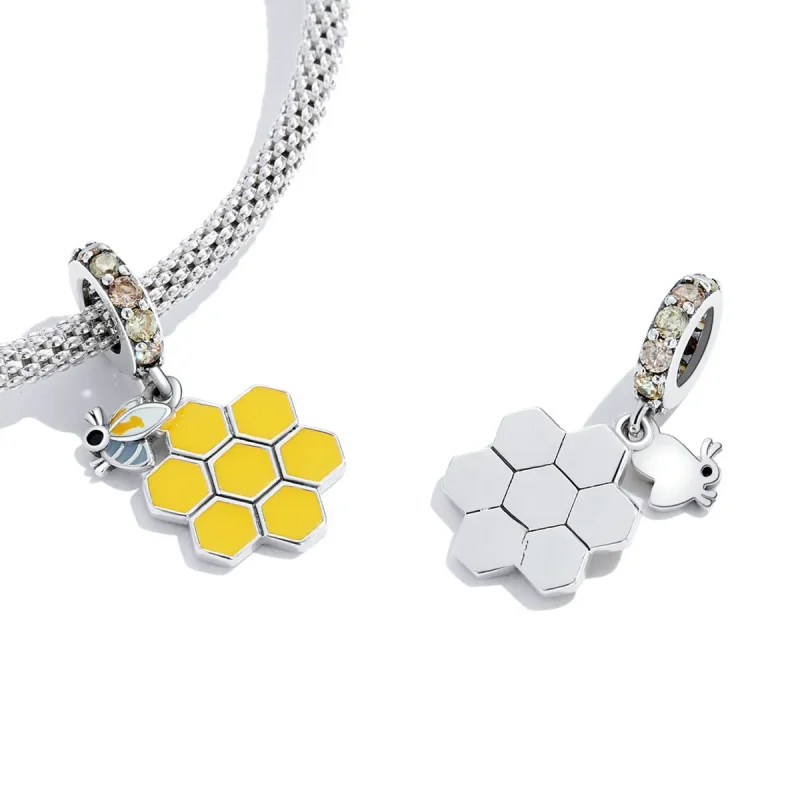 (image for) Pandora Style Bees and Hive Dangle - SCC2186 - View 3