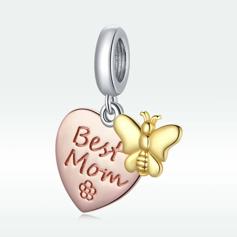 (image for) Pandora Style Bicolor Best Mom Dangle - SCC1792 - View 5