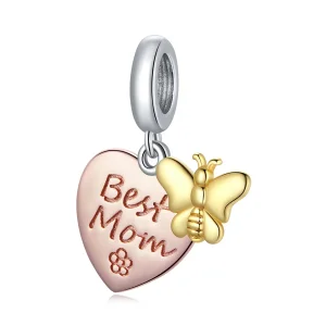 (image for) Pandora Style Bicolor Best Mom Dangle - SCC1792