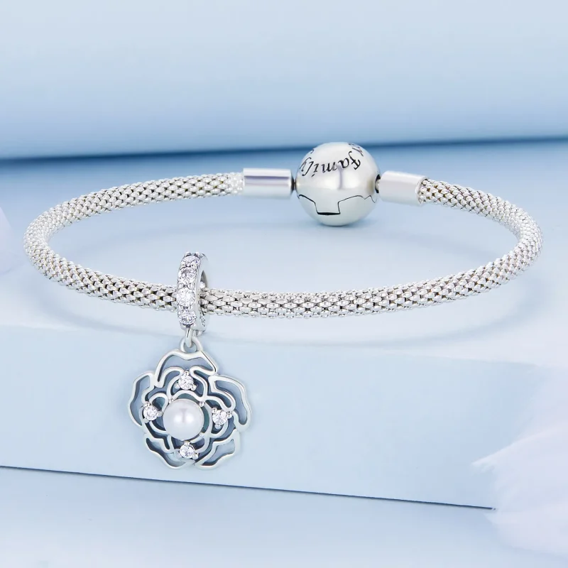 (image for) Pandora Style Camellia Dangle - BSC676 - View 3