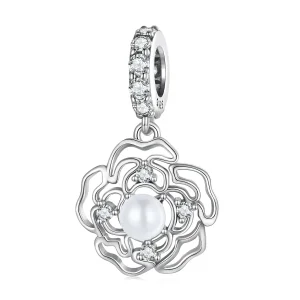 (image for) Pandora Style Camellia Dangle - BSC676