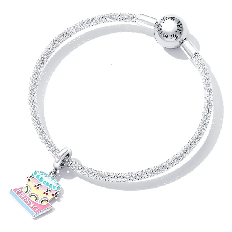 (image for) Pandora Style Cherry Cream Cake Dangle - SCC2230 - View 5