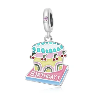 (image for) Pandora Style Cherry Cream Cake Dangle - SCC2230