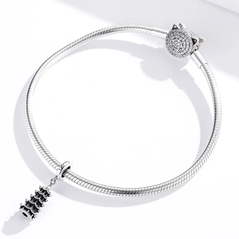 (image for) Pandora Style Chinese Tower Dangle - SCC1544 - View 2