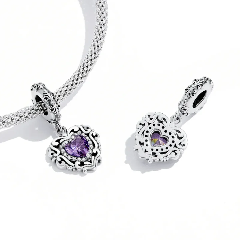 (image for) Pandora Style Classical Love Dangle - SCC2181 - View 4