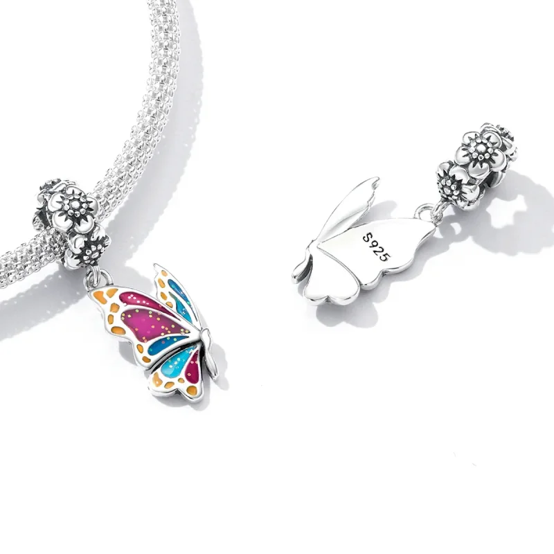 (image for) Pandora Style Colorful Butterfly Dangle - SCC2216 - View 5