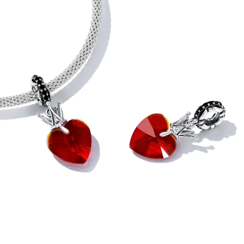 (image for) Pandora Style Crown Heart Dangle - SCC2247 - View 4