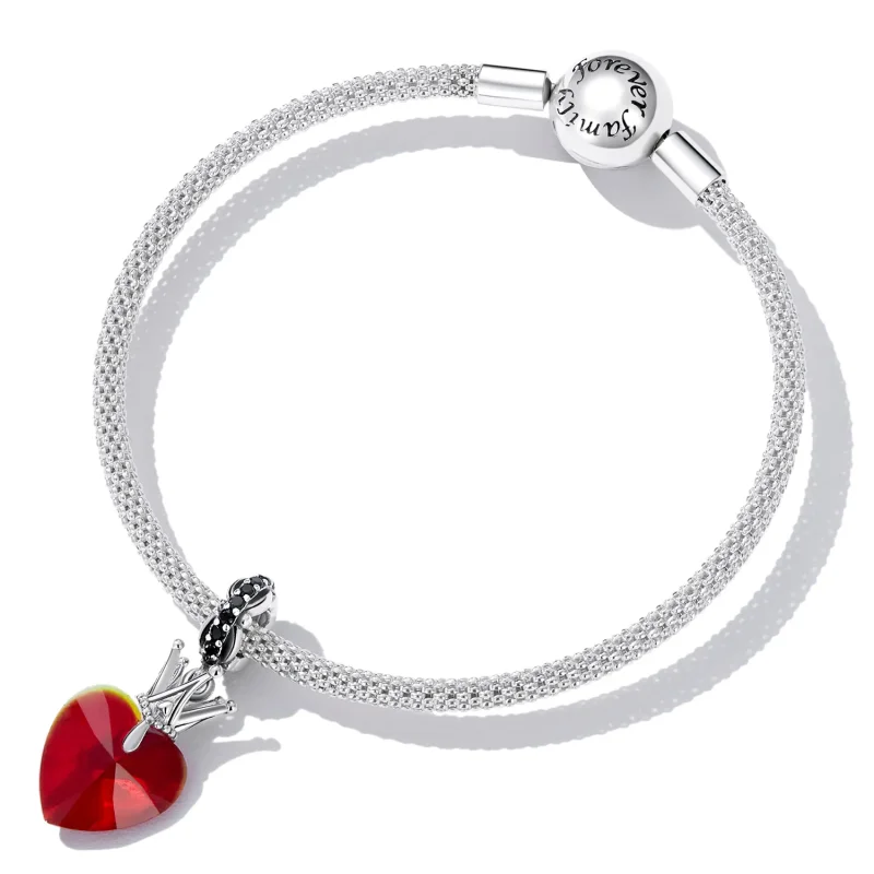 (image for) Pandora Style Crown Heart Dangle - SCC2247 - View 5