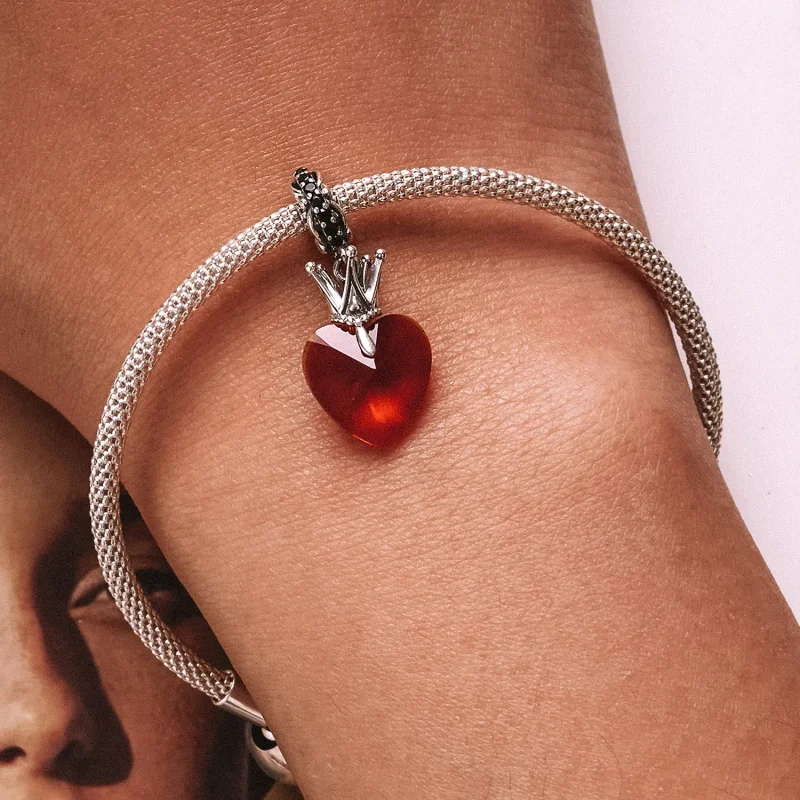 (image for) Pandora Style Crown Heart Dangle - SCC2247 - View 6