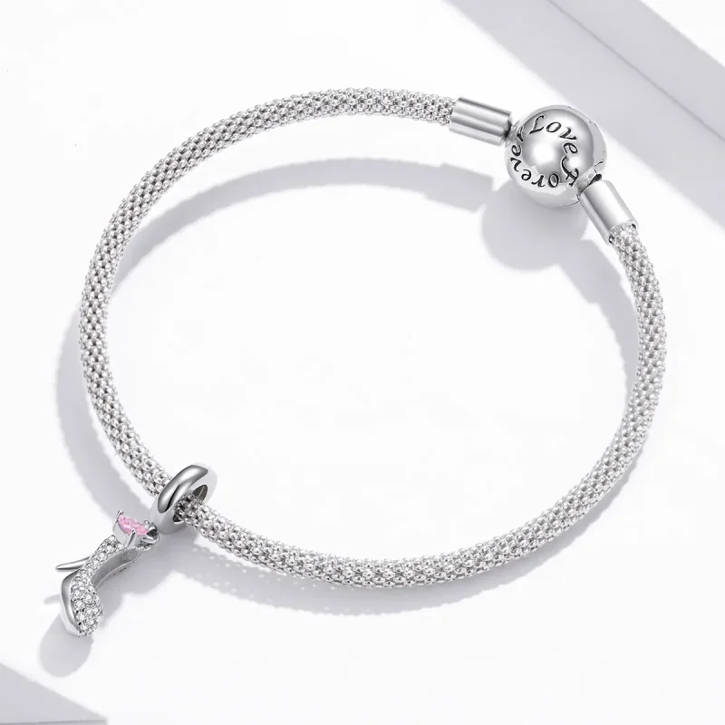 (image for) Pandora Style Crystal Slipper Dangle - BSC411 - View 3
