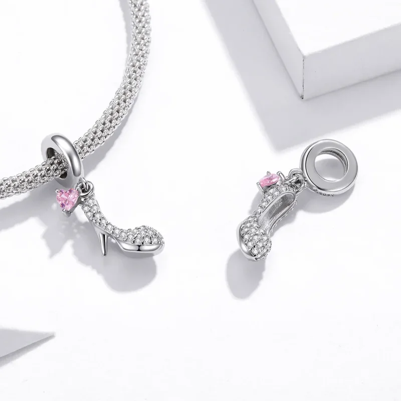 (image for) Pandora Style Crystal Slipper Dangle - BSC411 - View 4