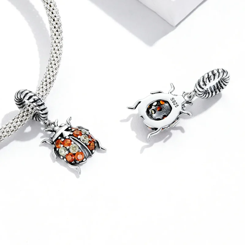 (image for) Pandora Style Delicate Ladybug Dangle - SCC2179 - View 4