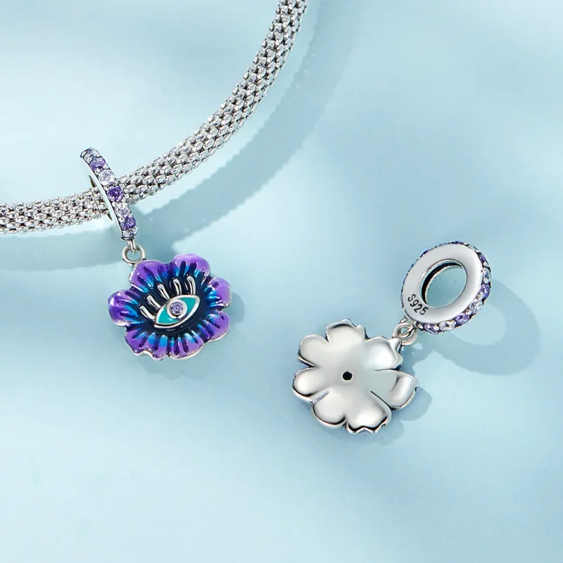 (image for) Pandora Style Devil Flower Dangle - SCC2373 - View 4