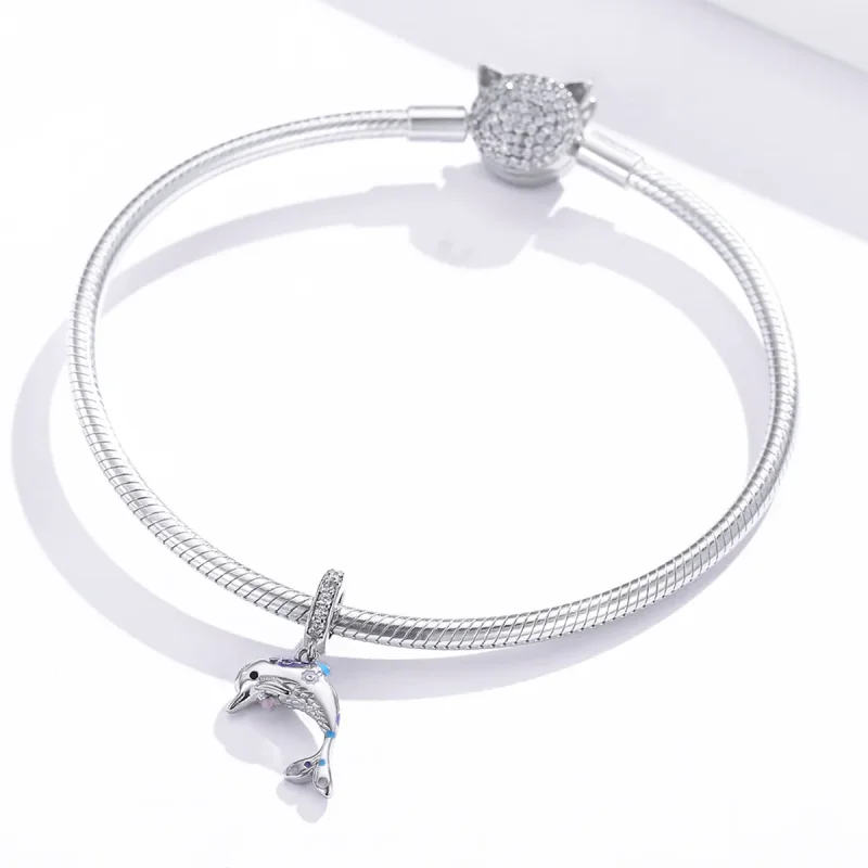 (image for) Pandora Style Dolphin Dangle - BSC159 - View 3