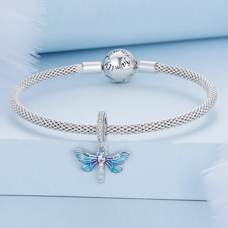 (image for) Pandora Style Dragonfly Dangle - BSC665 - View 3