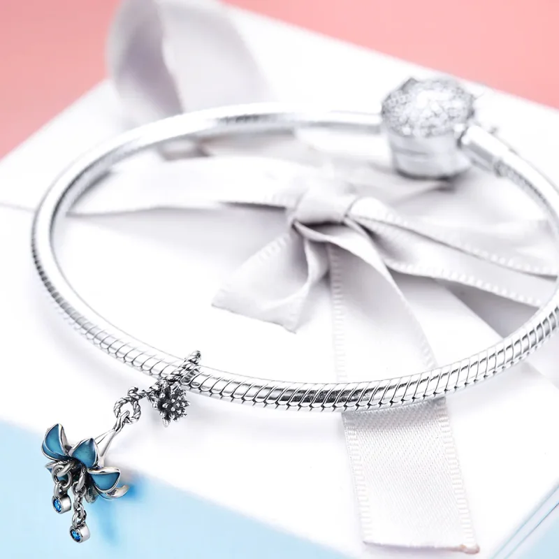 (image for) Pandora Style Dream Orchid Dangle - BSC034 - View 4
