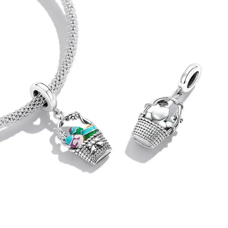 (image for) Pandora Style Egg Basket Dangle - SCC2118 - View 4