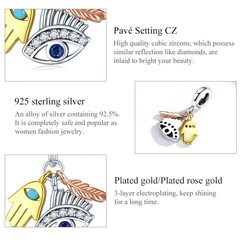 (image for) Pandora Style Egypt - Lucky Guardian Dangle - SCC1860 - View 7