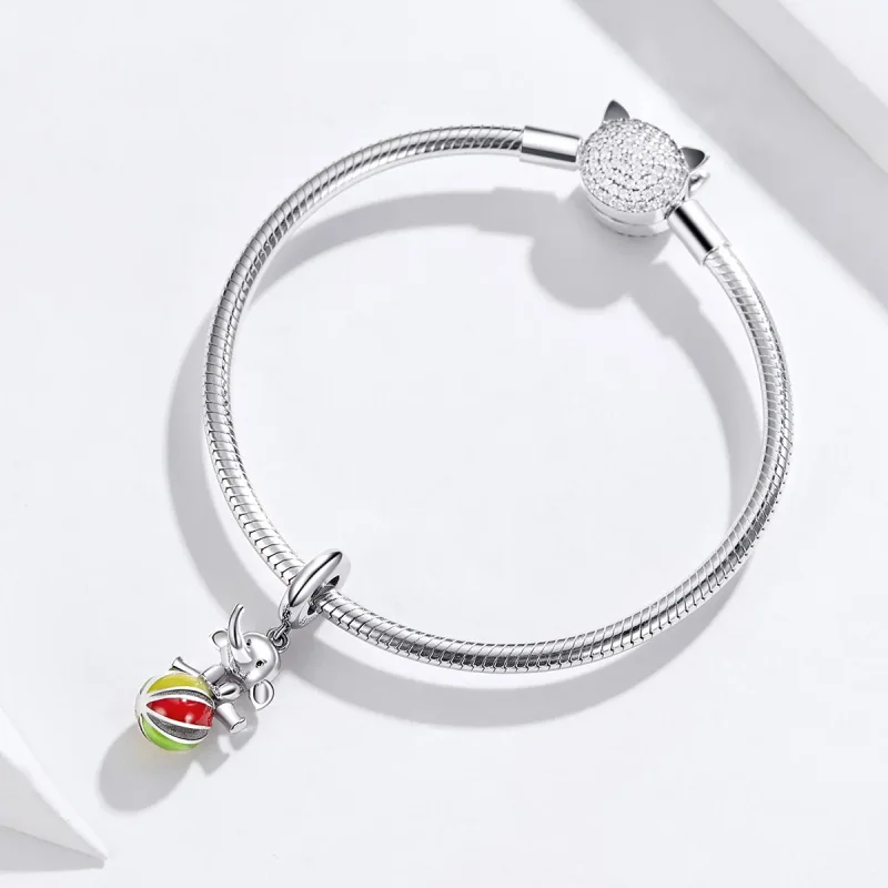 (image for) Pandora Style Elephant Dangle - BSC091 - View 3