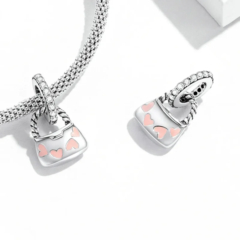 (image for) Pandora Style Exquisite Heart Bag Dangle - SCC2153 - View 4