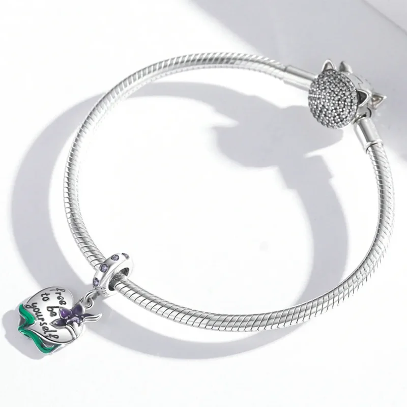 (image for) Pandora Style Feminine Power-Love Purple Iris Dangle - SCC2143 - View 3