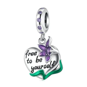 (image for) Pandora Style Feminine Power-Love Purple Iris Dangle - SCC2143