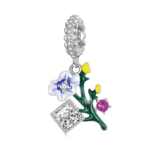 (image for) Pandora Style Flowers Dangle - BSC645