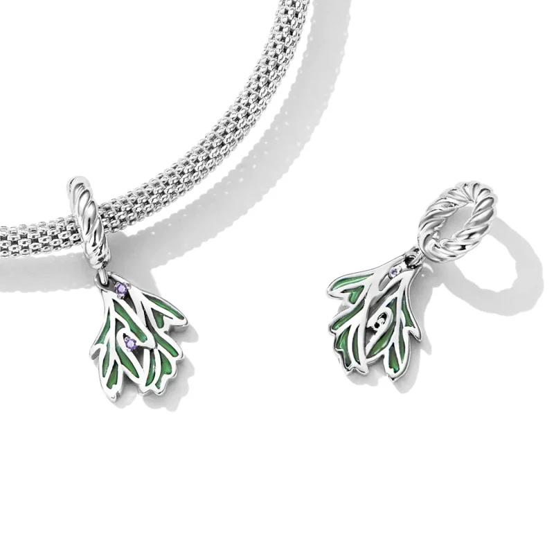 (image for) Pandora Style Fresh Leaves Dangle - SCC2295 - View 4