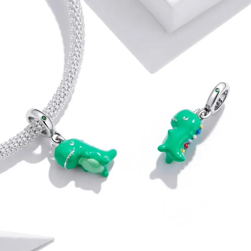 (image for) Pandora Style Fun Little Dinosaur Dangle - BSC460 - View 3