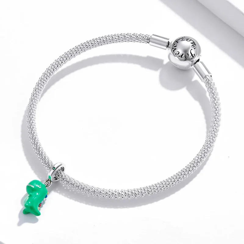 (image for) Pandora Style Fun Little Dinosaur Dangle - BSC460 - View 4