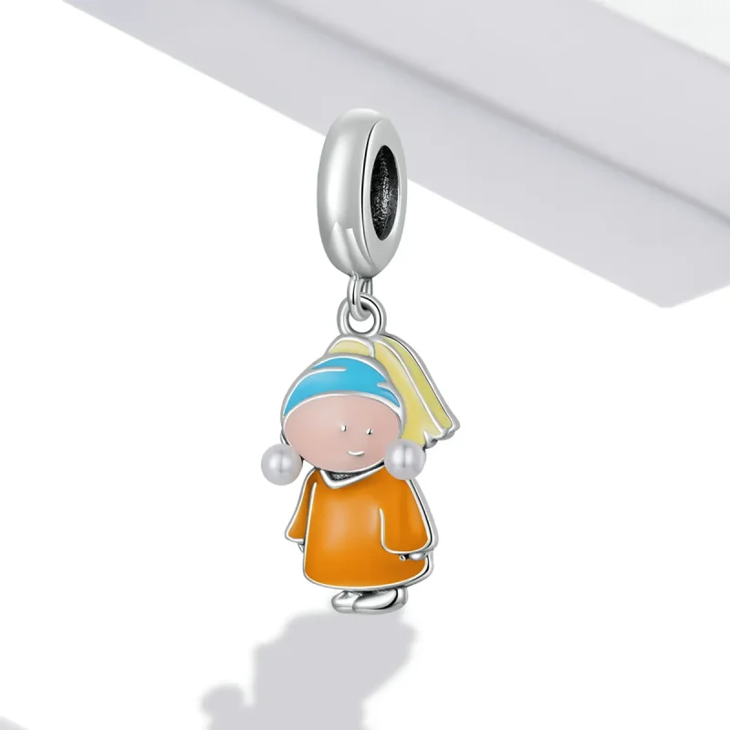 (image for) Pandora Style Girl with Pearls Dangle - SCC2078 - View 2