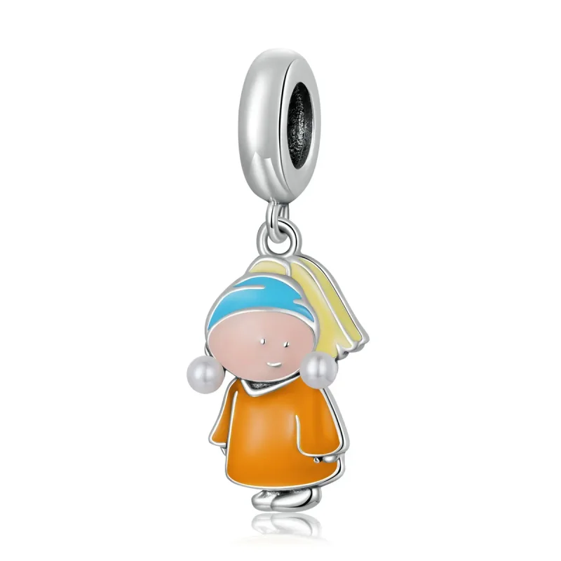 (image for) Pandora Style Girl with Pearls Dangle - SCC2078