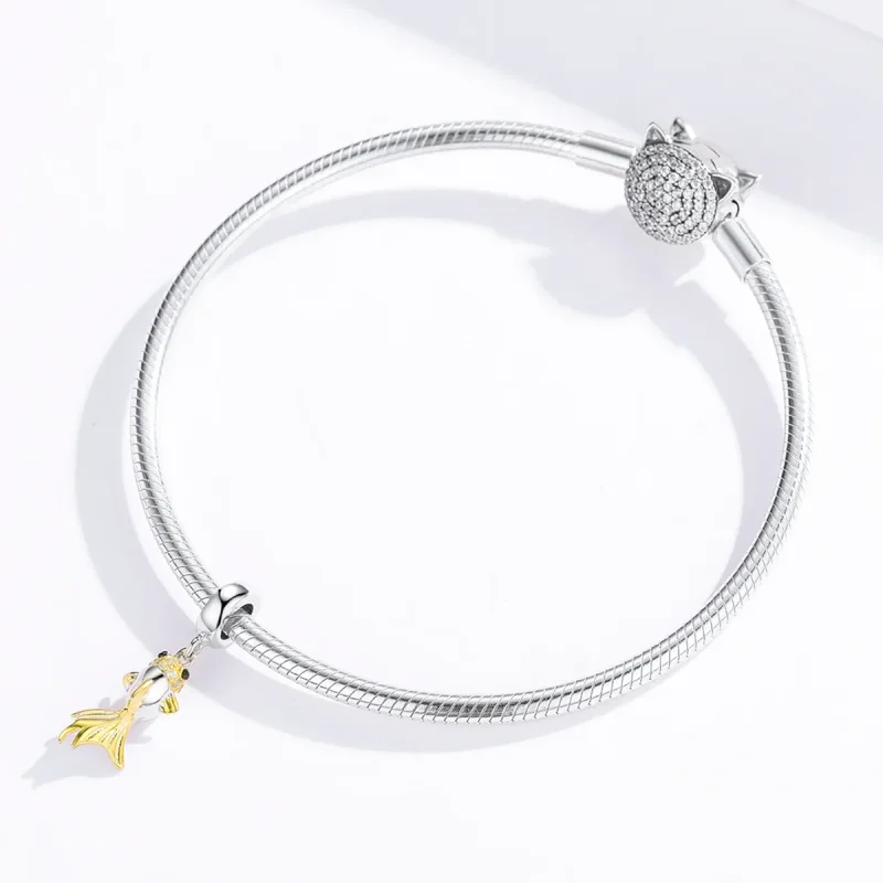 (image for) Pandora Style Golden Koi Dangle - BSC127 - View 3
