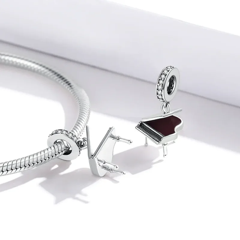 (image for) Pandora Style Grand Piano Dangle - SCC1733 - View 4