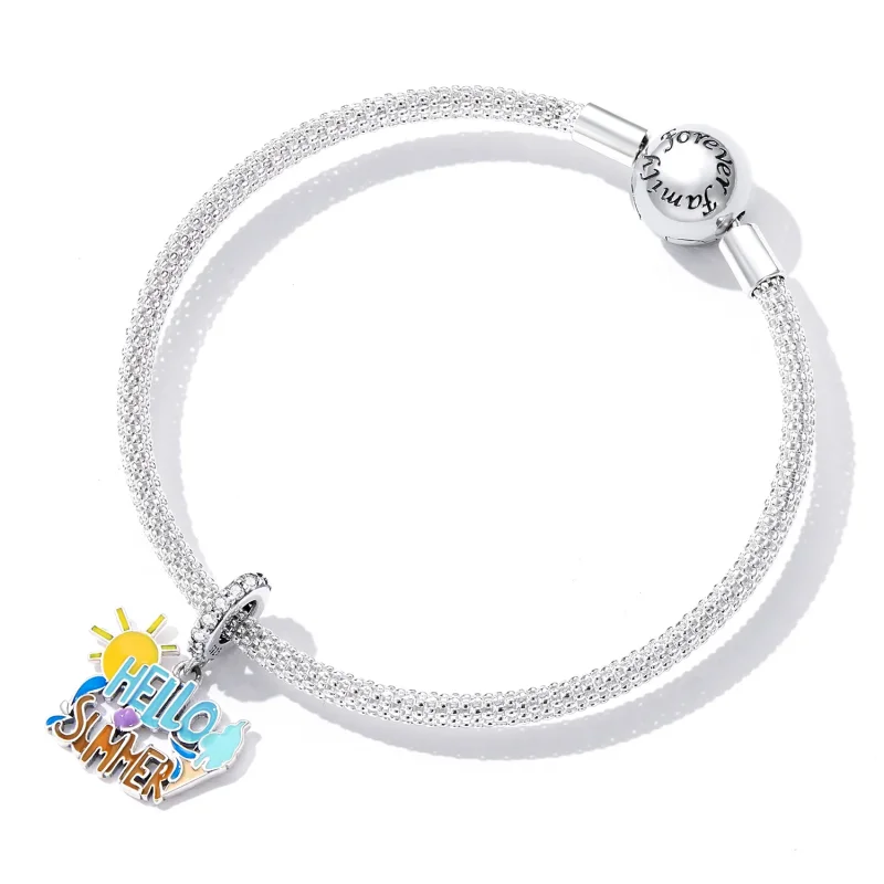 (image for) Pandora Style Hello Summer Sign Dangle - SCC2222 - View 5
