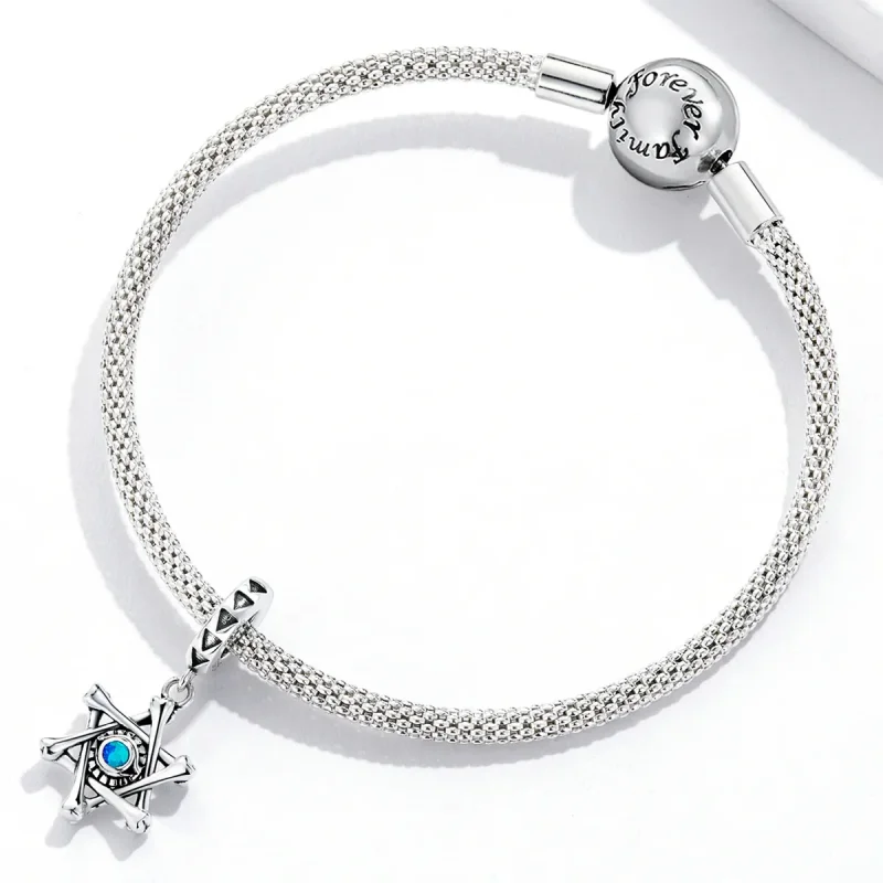 (image for) Pandora Style Hexagram Devil Eye Dangle - SCC2174 - View 3