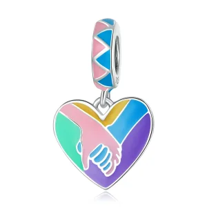 (image for) Pandora Style Holding Hands with Love Dangle - SCC2220