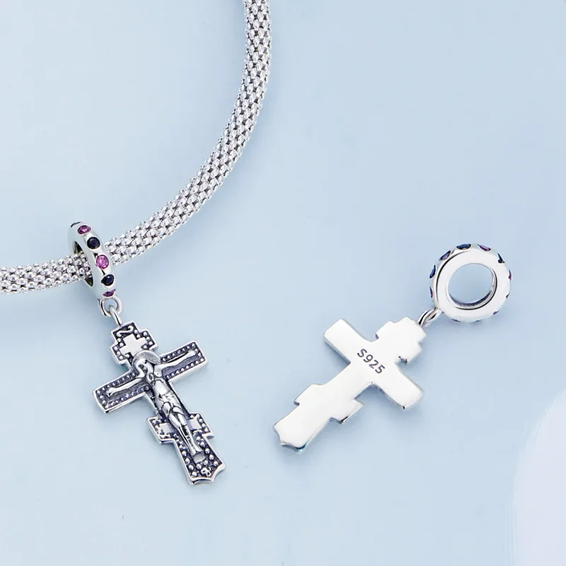 (image for) Pandora Style Jesus Cross Dangle - BSC668 - View 4
