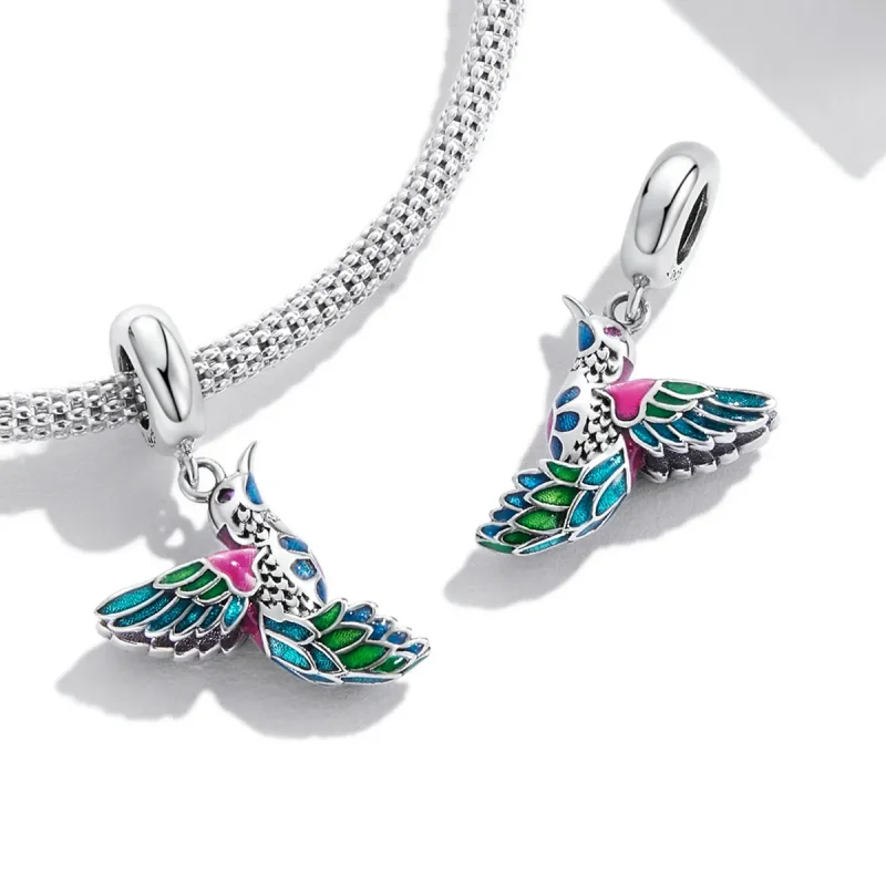 (image for) Pandora Style Kingfisher Dangle - SCC2126 - View 4