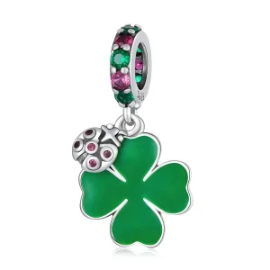 (image for) Pandora Style Ladybug Clover Dangle - SCC2187