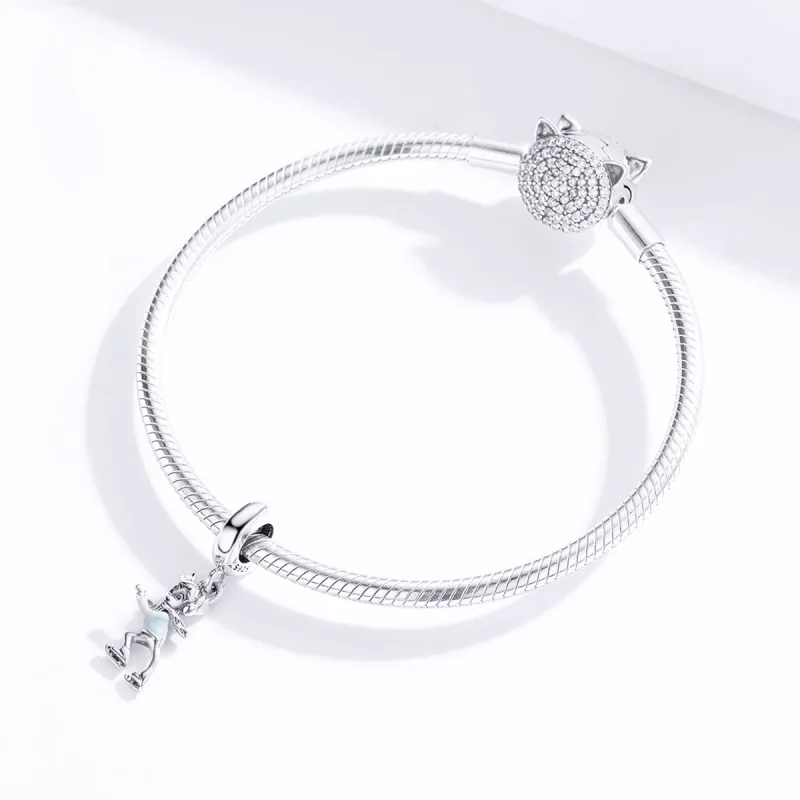 (image for) Pandora Style Little Boy Skiing Dangle - SCC1352 - View 2