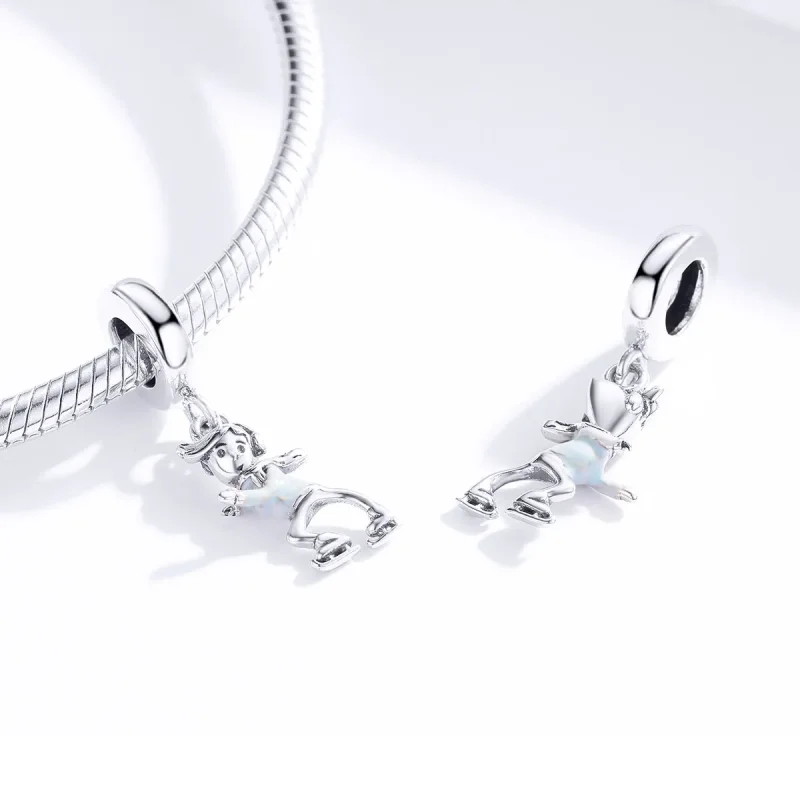 (image for) Pandora Style Little Boy Skiing Dangle - SCC1352 - View 4