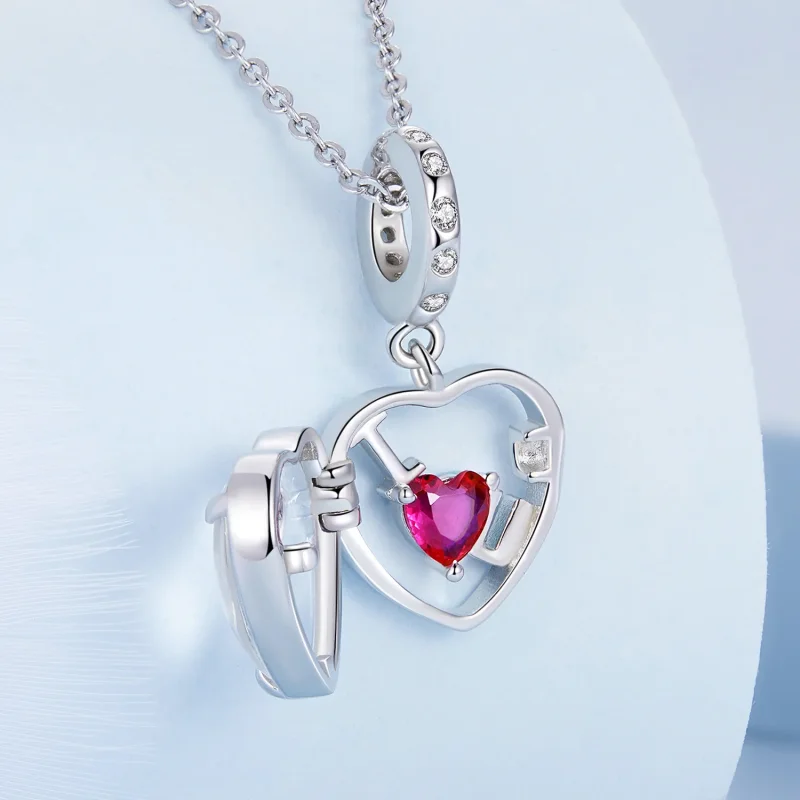 (image for) Pandora Style Locket I love you Dangle - BSC681 - View 2