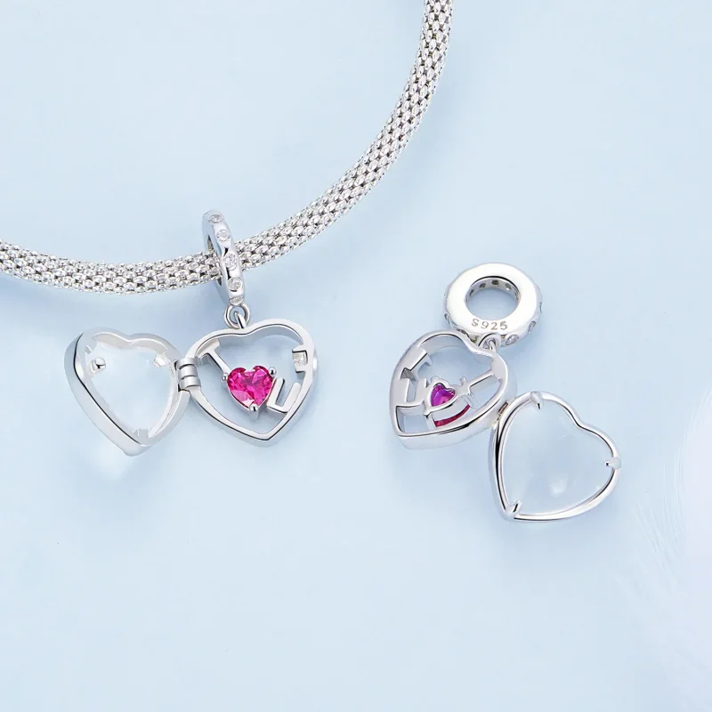 (image for) Pandora Style Locket I love you Dangle - BSC681 - View 4