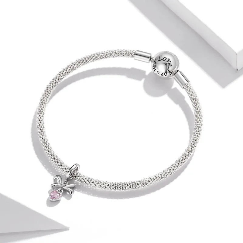 (image for) Pandora Style Love Bow Dangle - BSX001-L - View 3