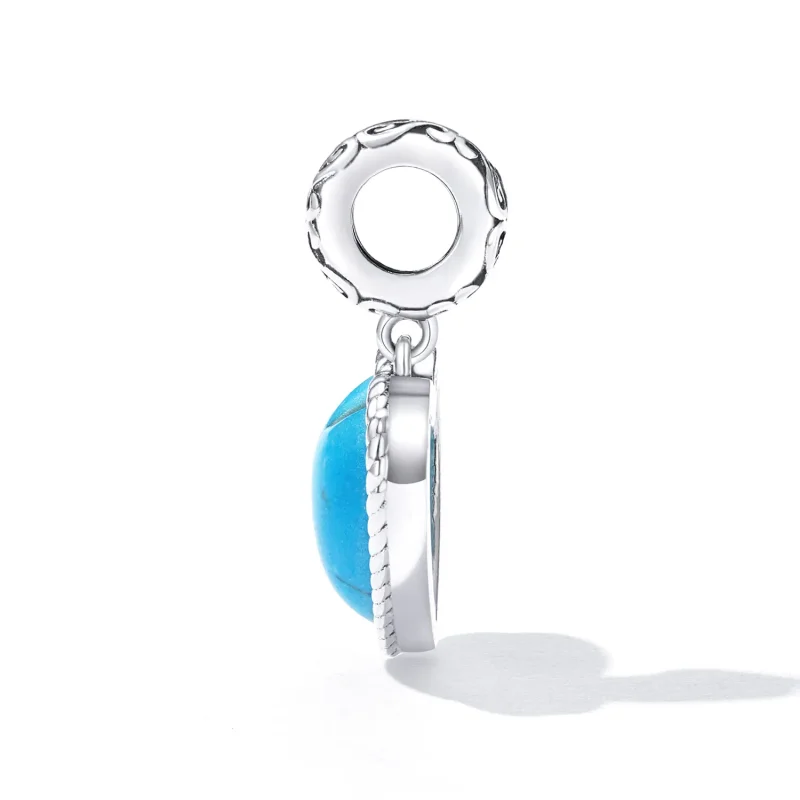 (image for) Pandora Style Love Turquoise Dangle - SCC2227 - View 3