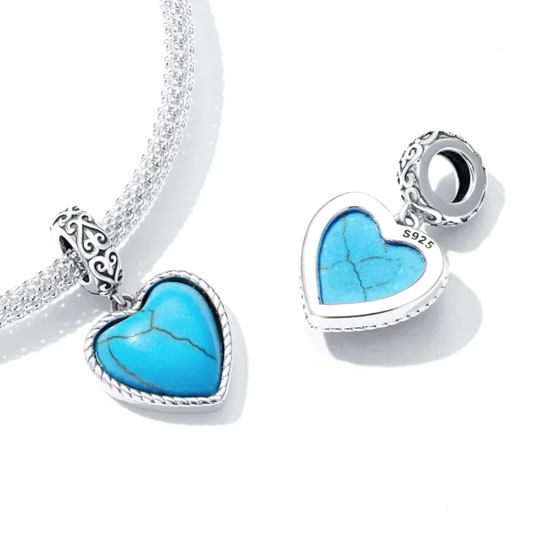 (image for) Pandora Style Love Turquoise Dangle - SCC2227 - View 4